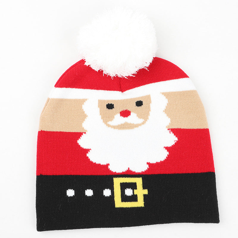 Wholesale autumn winter Christmas knitted jacquard hat warm cold hat