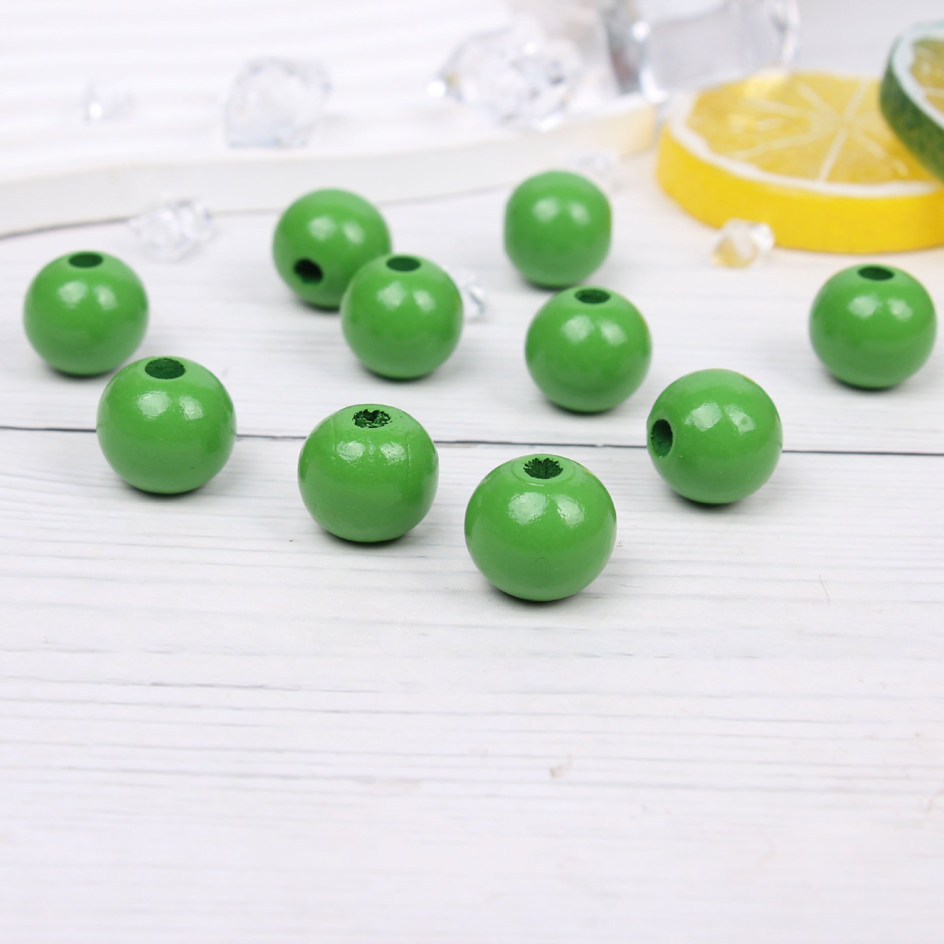 Wholesale 20pcs Watermelon Summer Pink Color Hemp Rope Tassel Wood Beads