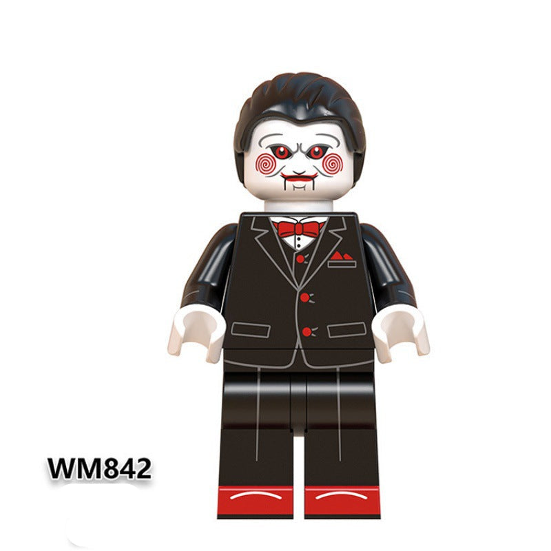 Wholesale assembly building blocks horror figure assembly children' s toys