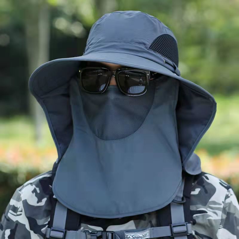 Wholesale Anti-UV and Waterproof Travel Face-covering Neck Cap for Men
