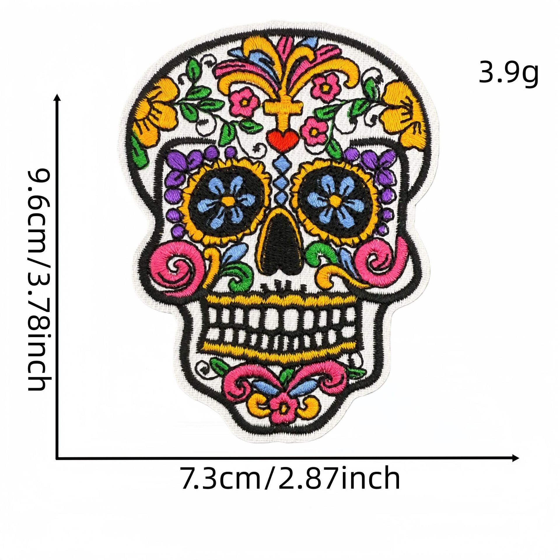 Wholesale Cartoon Punk Skull Embroidery Cloth Patch