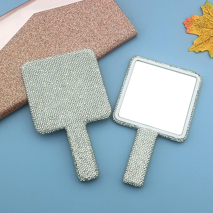 Wholesale of Valentine's Day Ceramic Clay with Diamond Handle Mirrors