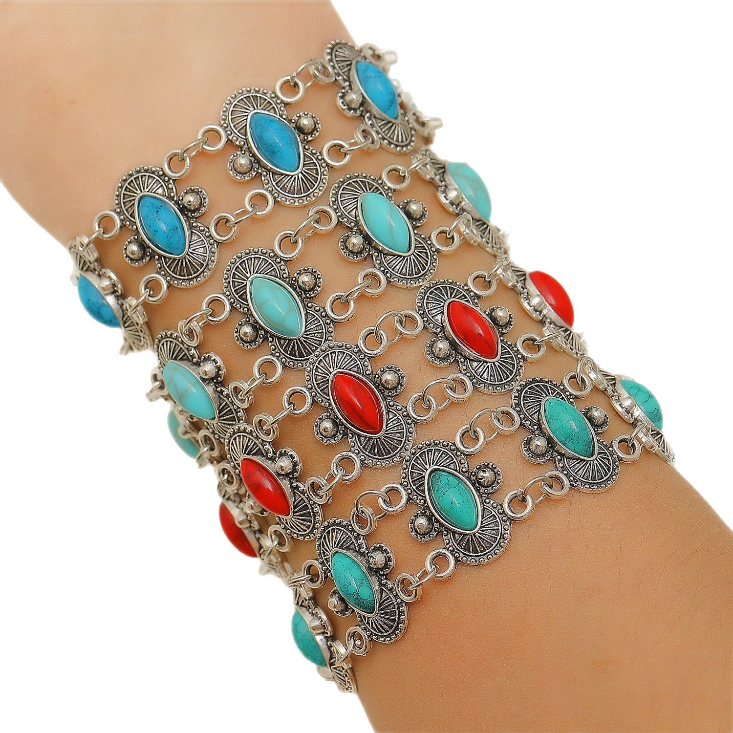 Wholesale Retro oval turquoise bracelet