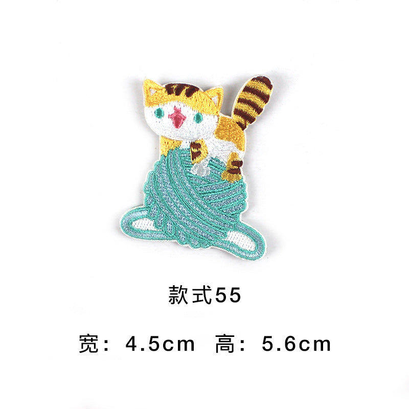 Wholesale Cute Cartoon Embroidered Cloth Patches Self Adhesive Badges For Coat Decoration DIY Craft Supply Gift