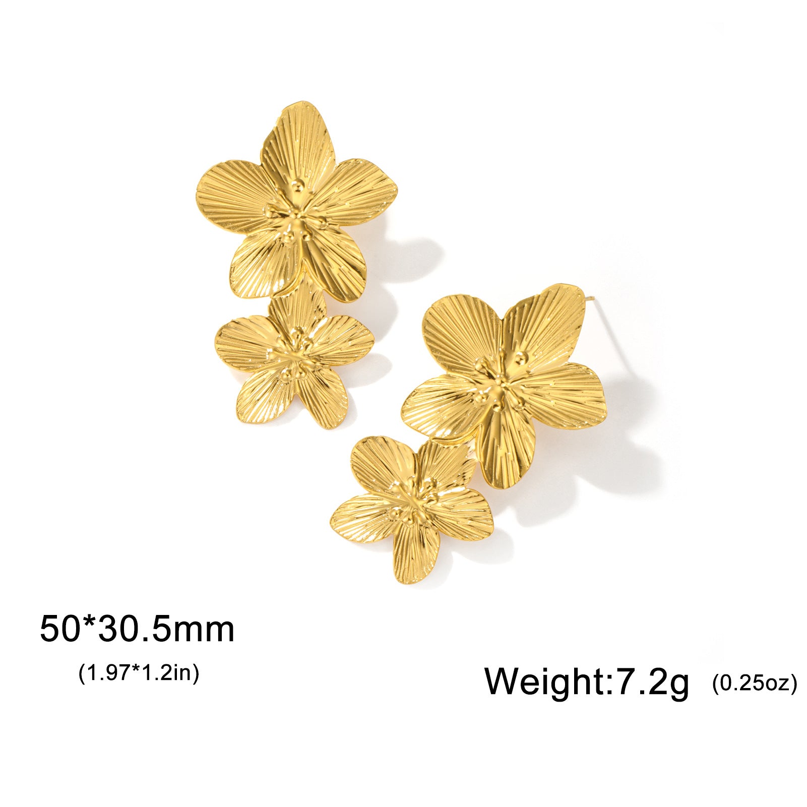 Wholesale Retro exaggerated design petal earrings for women