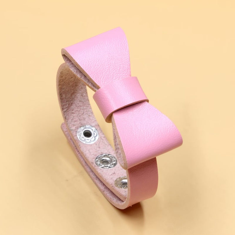 Wholesale PU Leather Bow Bracelet Chic Simple Design Fashion Accessory For Everyday Wear Gift