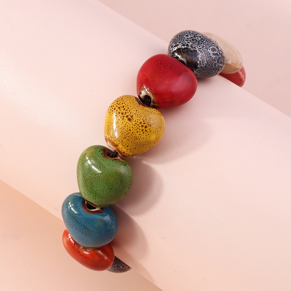 Pulsera de cerámica de color al por mayor pulsera irregular