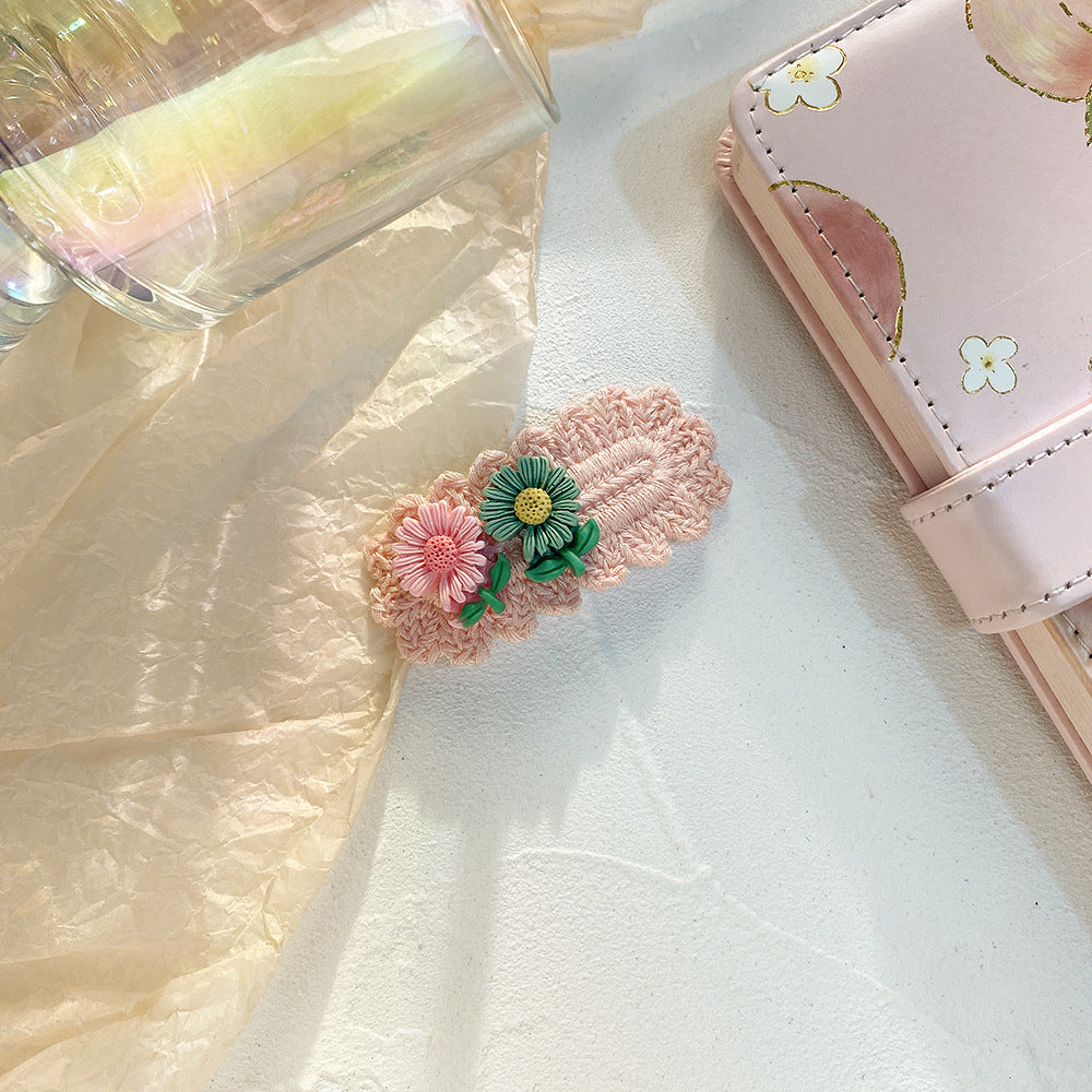 Wholesale children's little daisy headdress side clip bangs clip sweet small hairpin