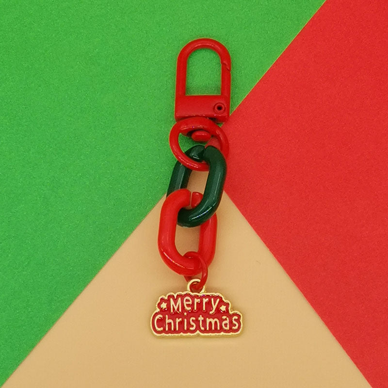 Wholesale Christmas Alloy Santa Claus Snowflake Elk Tree Keychain