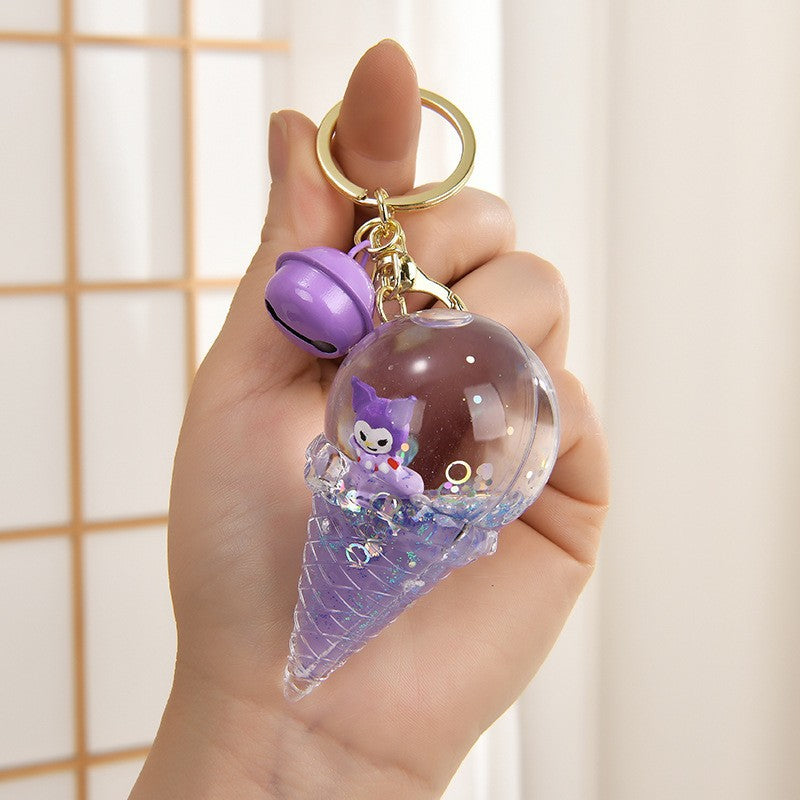 Wholesale Creative Floating  Acrylic Oil Flow Sand Bottle
