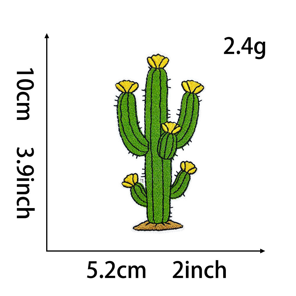 Wholesale Trendy Embroidered Plant Patches With Hot Melt Backing Cactus Sunflower Monstera Design For DIY et Decor And Boutique Craft Supply