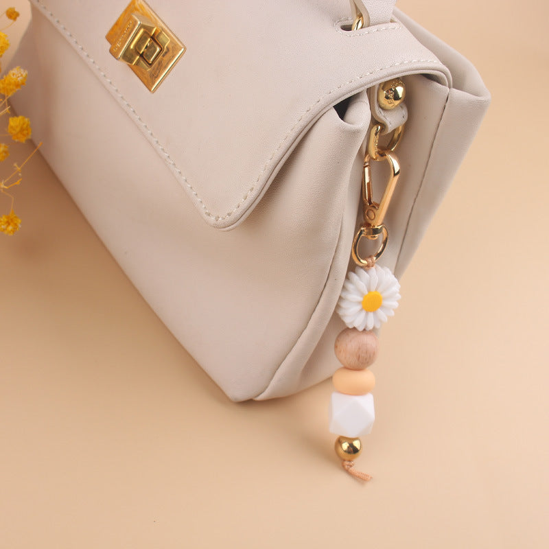 Wholesale Silicone Cartoon Daisy Keychains