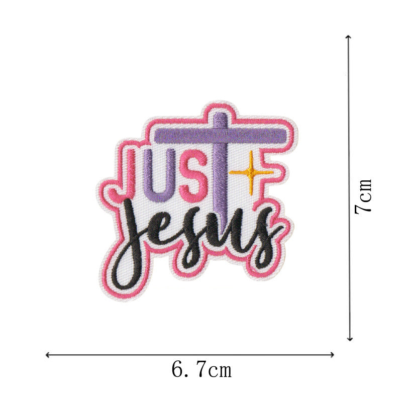 Wholesale Chic Embroidered Patches 16 Pcs Bible Verse Iron On Applique For et Clothing Decoration Resale Gift