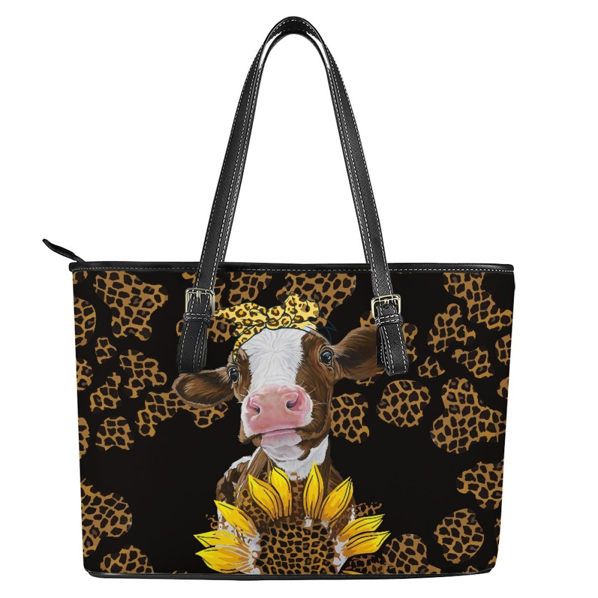 Wholesale Cow Pattern Women's PU Handbags