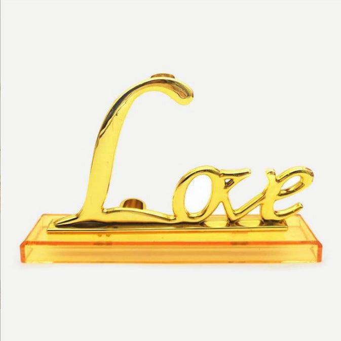 Wholesale of 10pcs Valentine's Day 24k Gold Foil Luminous Plastic Roses