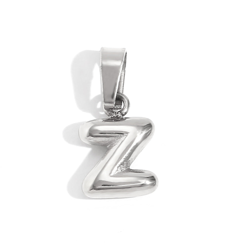 Wholesale Stainless Steel Gold Mini Bubble Letter Pendant