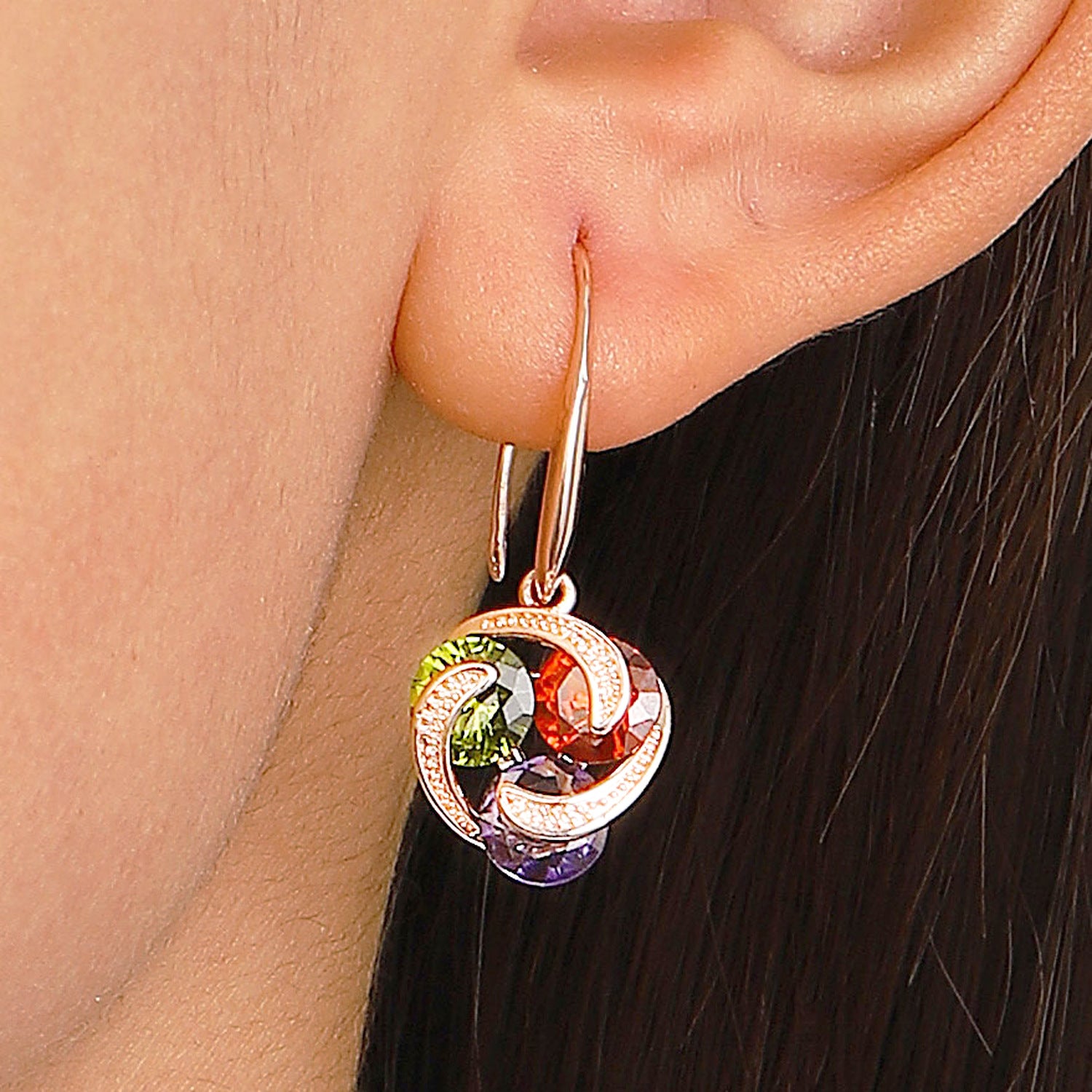 Wholesale Women's Elegant Zirconia Simple Colorful Drill Windmill Pendant