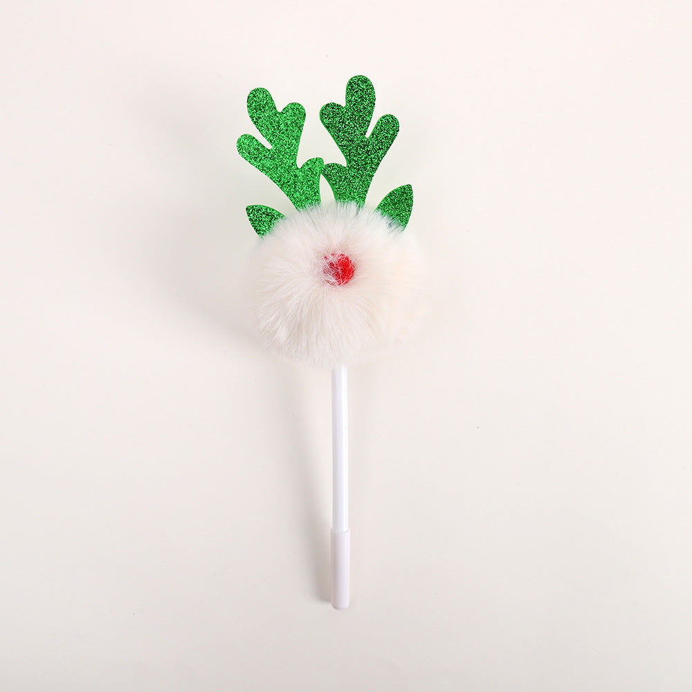 Wholesale Christmas Gift Elk Antler Plush Water-based Pen