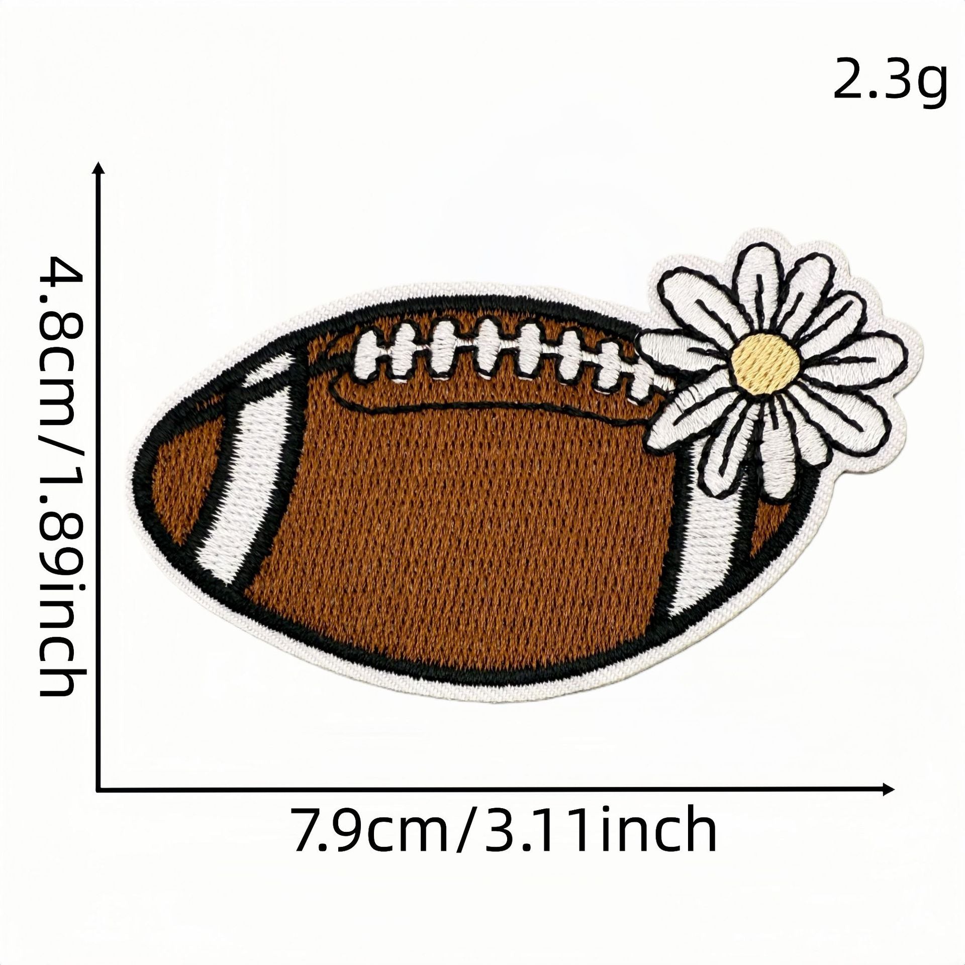 Wholesale Trendy Cartoon Rugby Embroidered Iron On Patches Leopard Print Decorative Applique DIY Craft Accessory