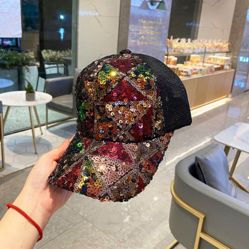 Wholesale Cotton Colored Sequin Duckbill Caps