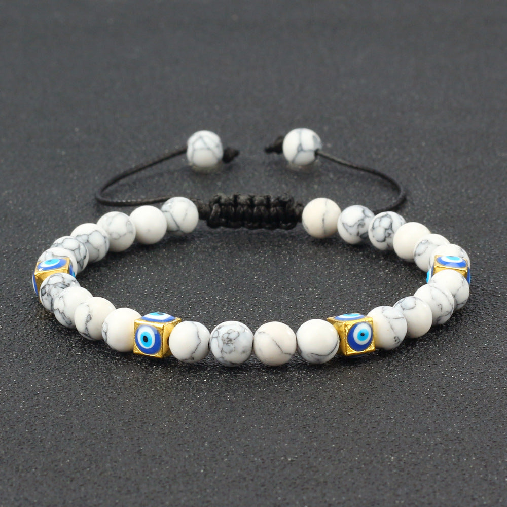 Wholesale Hand woven square Devil' s Eye bracelet