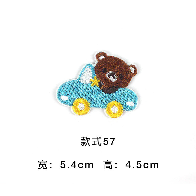 Wholesale Cute Cartoon Embroidered Cloth Patches Self Adhesive Badges For Coat Decoration DIY Craft Supply Gift