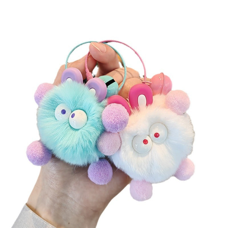 Wholesale Cute Elf Plush Ball Keychains