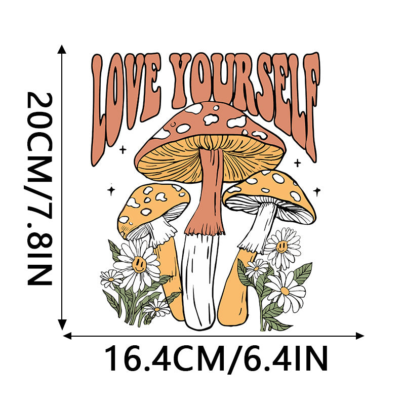 Wholesale 10pcs Colorful Flower Cartoon Mushroom UV DTF Ready to Press Transfers Wraps