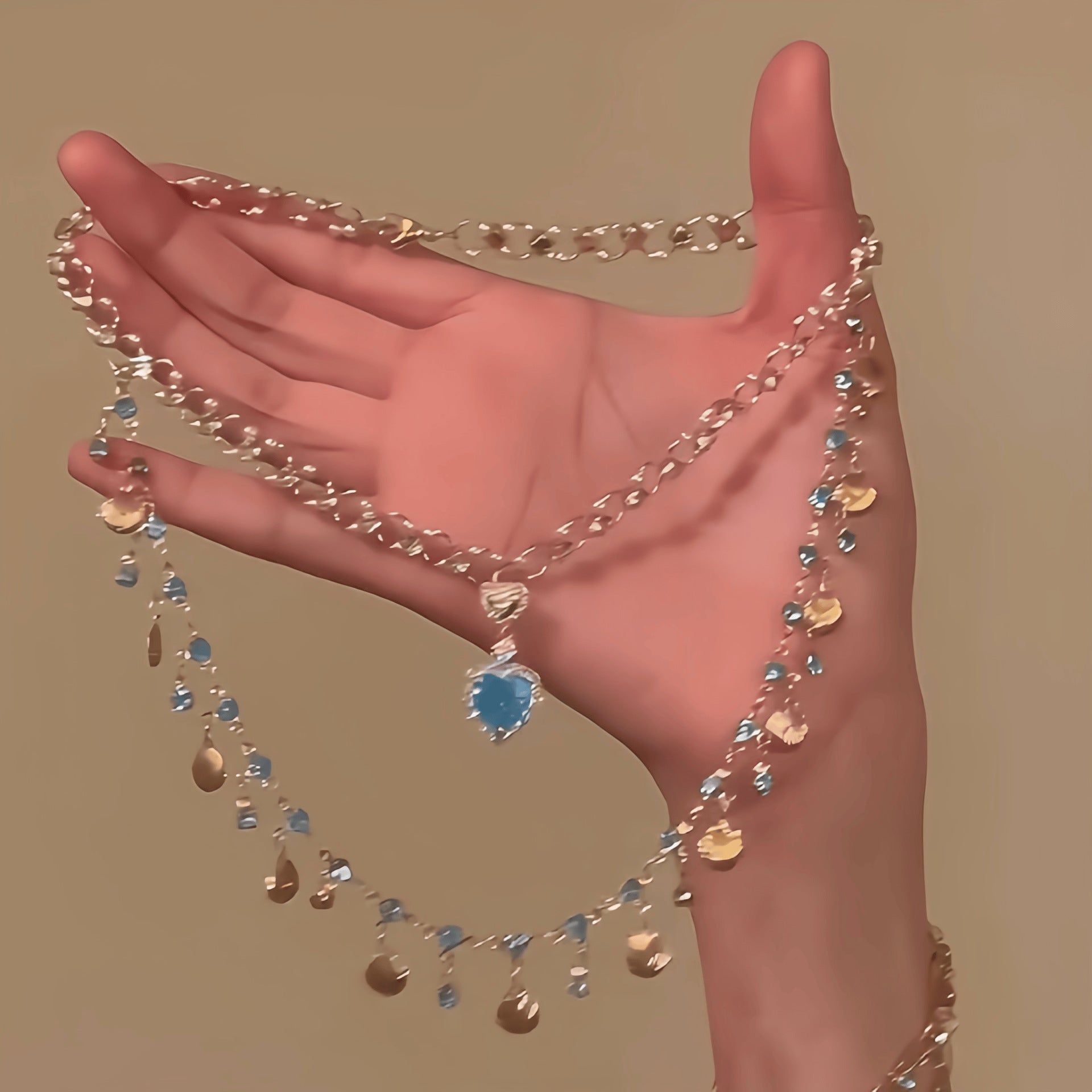 Wholesale Planet Love Butterfly Knot Diamond Pearl Bead Necklace