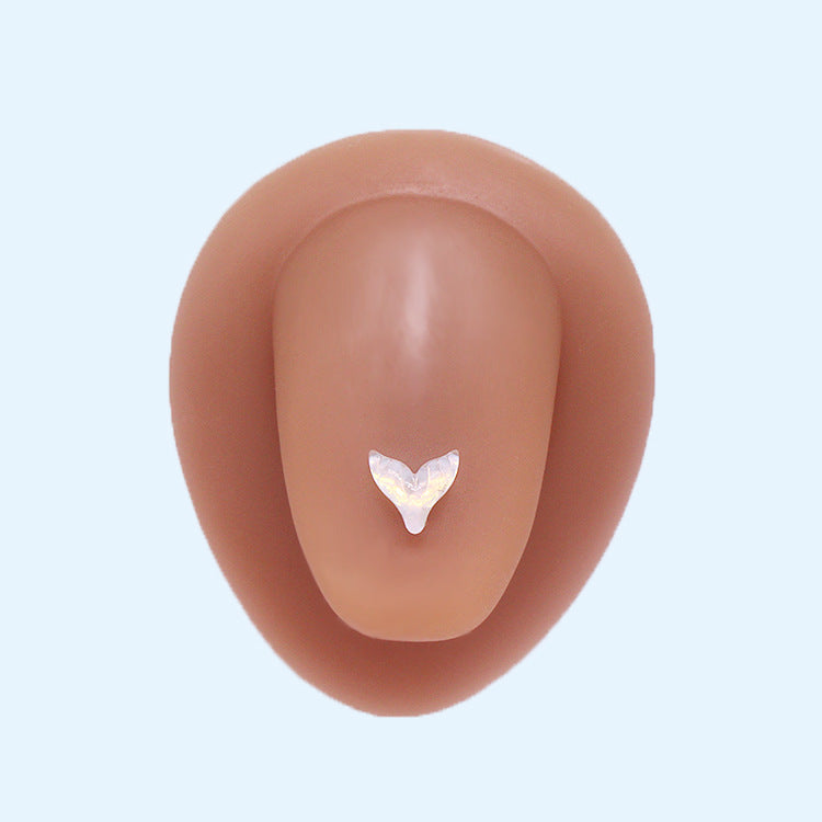 Wholesale Round Heart Shaped Water Drop Color Stainless Steel Tongue Studs