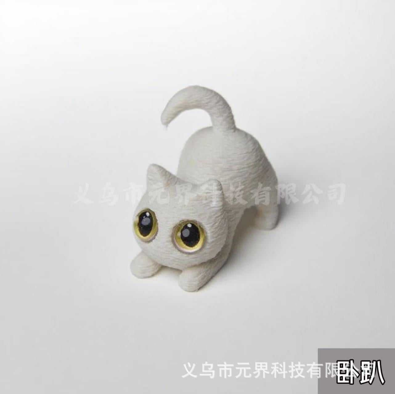 Wholesale Big-eyed cute cat 3D printed toy ornaments