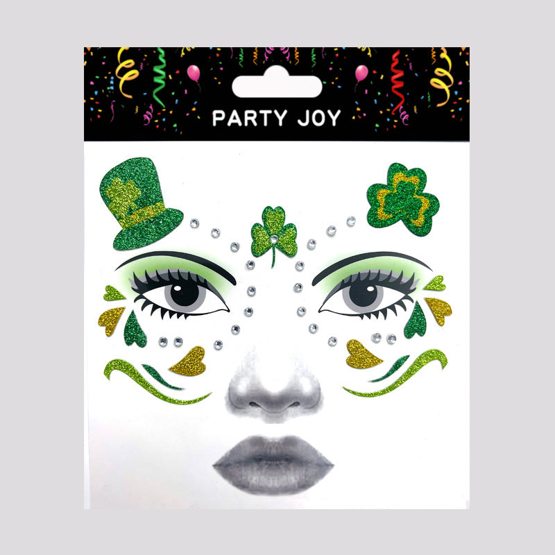 Wholesale Glitter Acrylic Diamond Holiday Party Stage Makeup Stickers