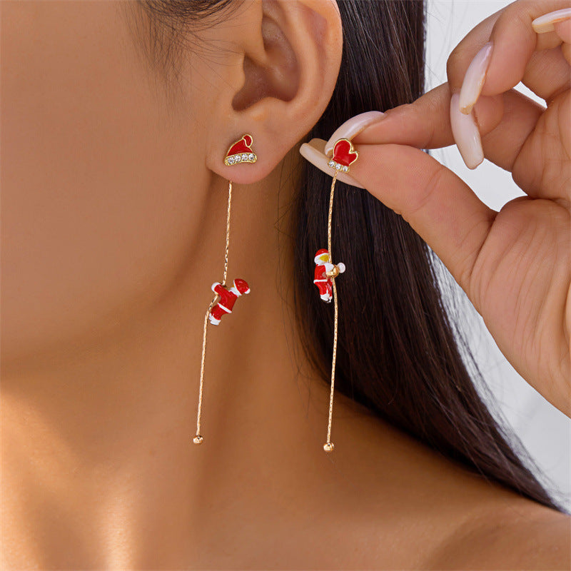 Wholesale Christmas long tassel earrings