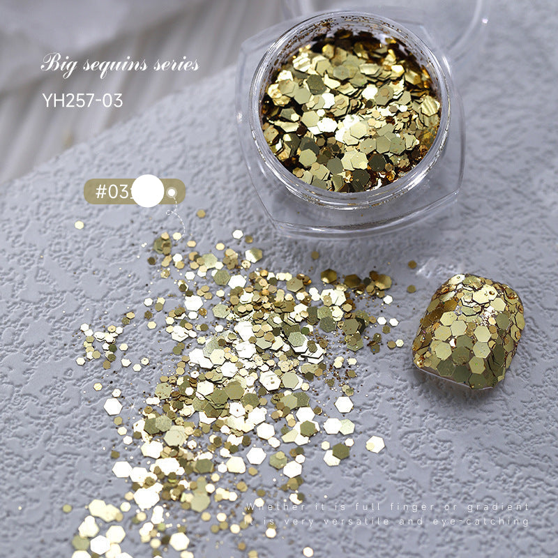 Wholesale  large bright glitter manicure nail accessories