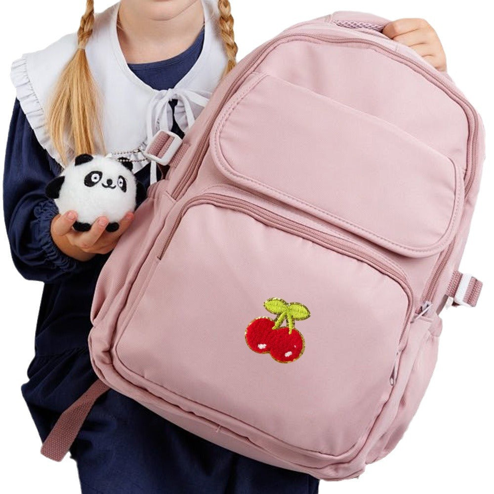 Wholesale Cherry Fruit Towel Embroidery Patch Iron On Adhesive Applique For Coats Chic Fashion Accessory