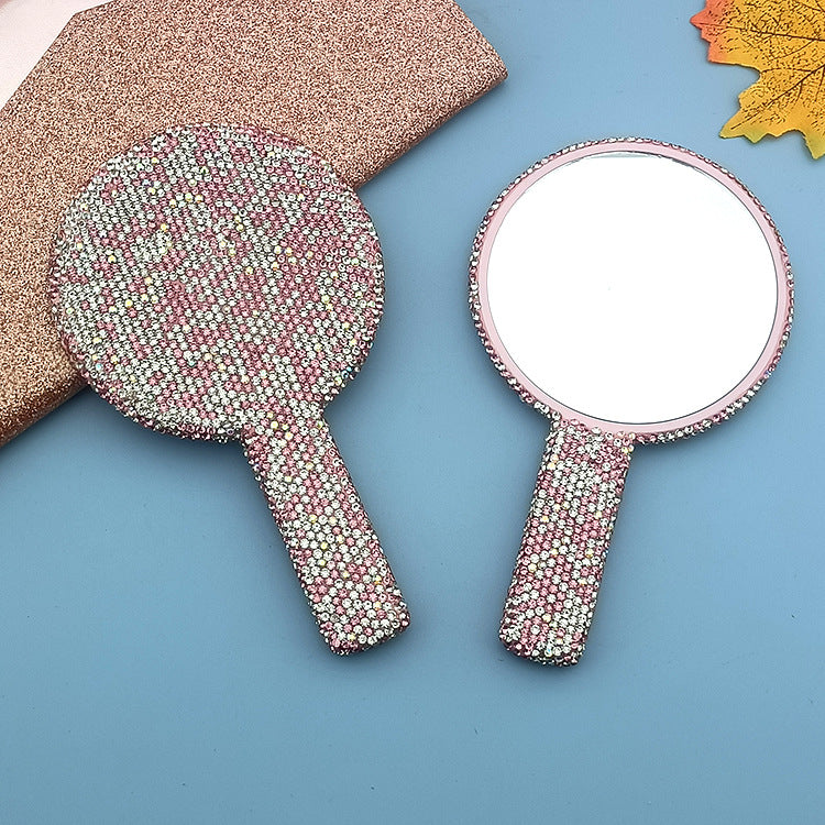 Wholesale of Valentine's Day Ceramic Clay with Diamond Handle Mirrors