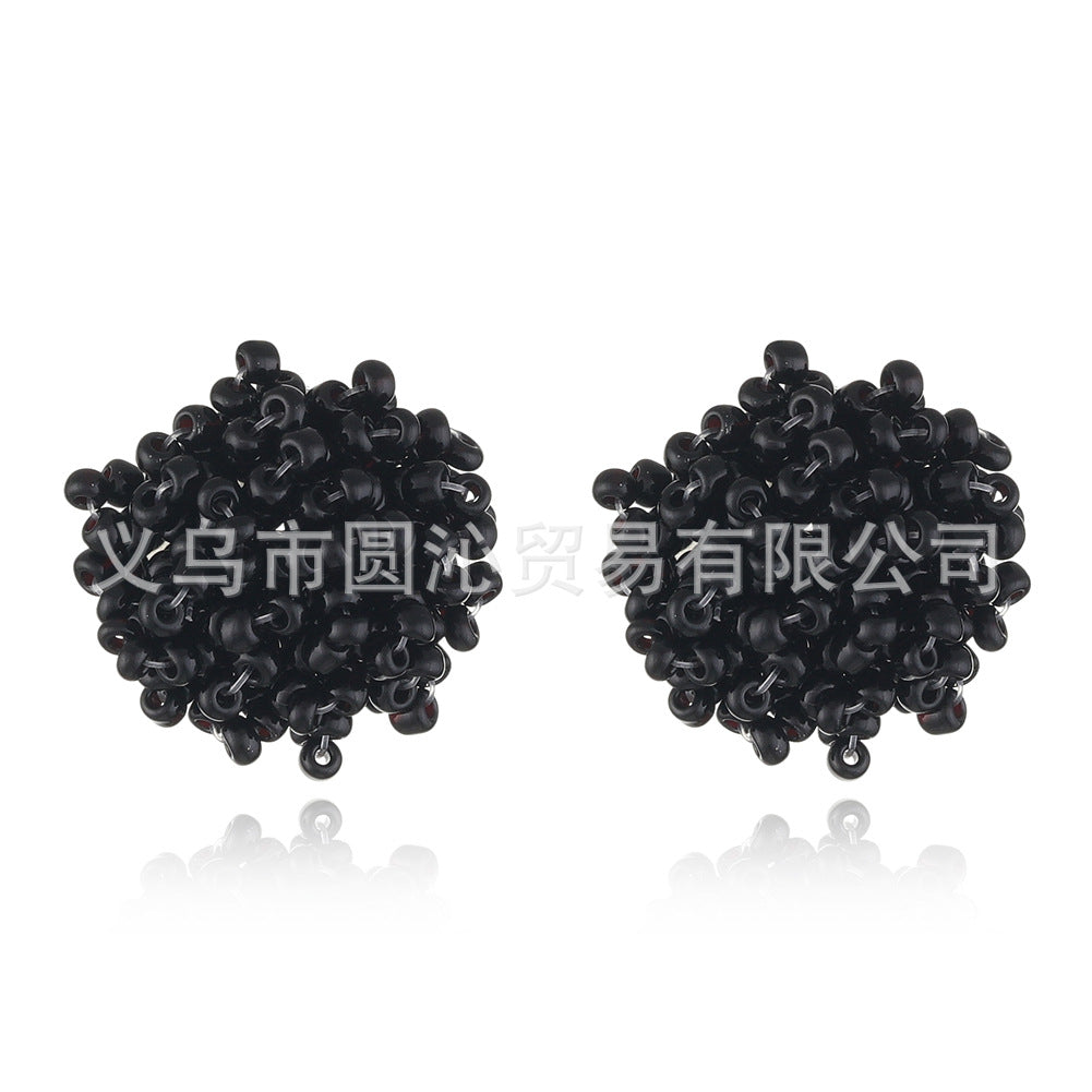 Wholesale Small Seed Bead Earrings Simple Ball Geometric Earrings