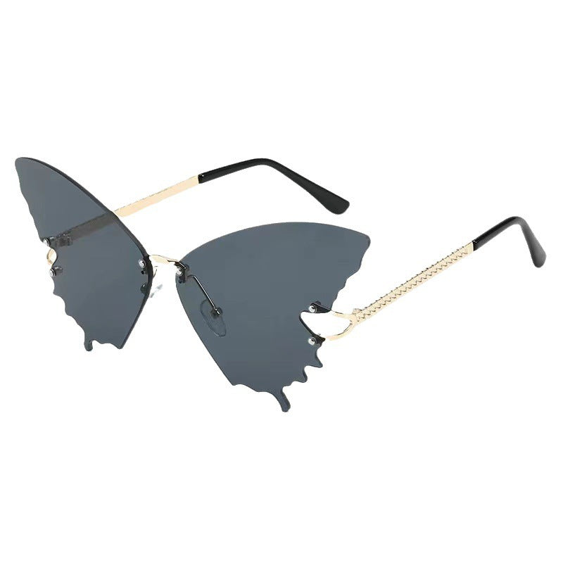 Wholesale Women's Butterfly Fashion Large Frame Gradient Color Sunglasses