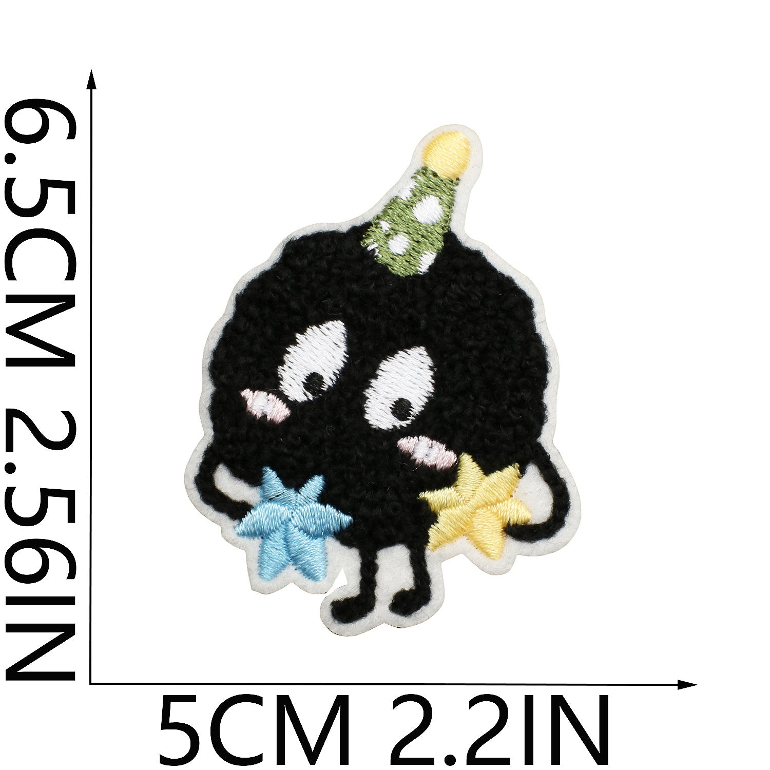 Wholesale Cute Black Coal Polyester Embroidered Patch Funny Charcoal Badge Decorative Clothing Accessory For Gift And Boutique Resale