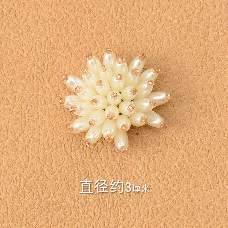 Wholesale DIY Handmade Beaded Crystal Flower Patch Hat Clothing Decoration