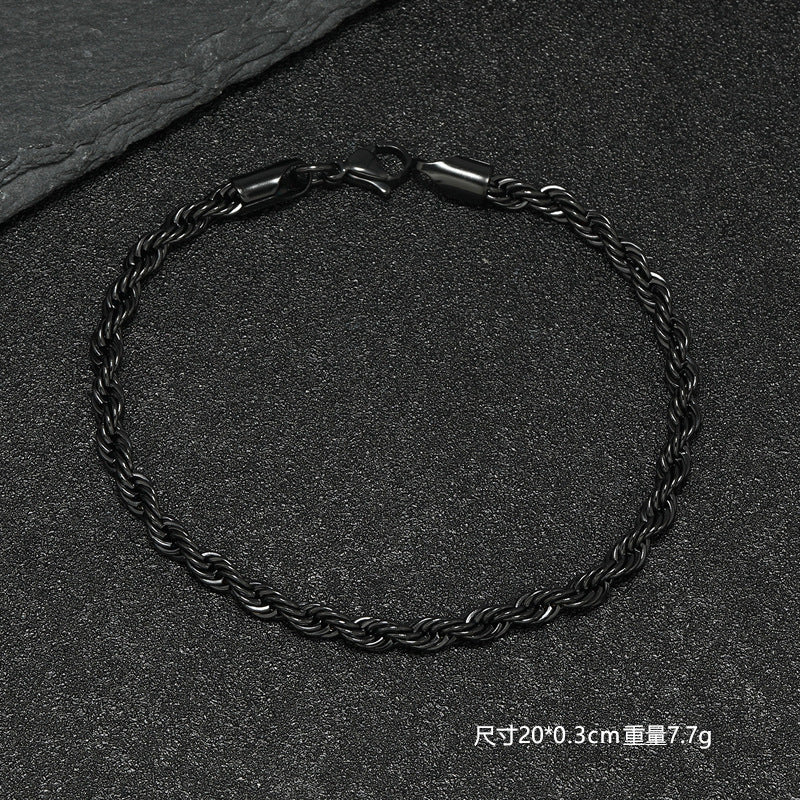 Wholesale Hip hop trendy Cuban chain titanium bracelet