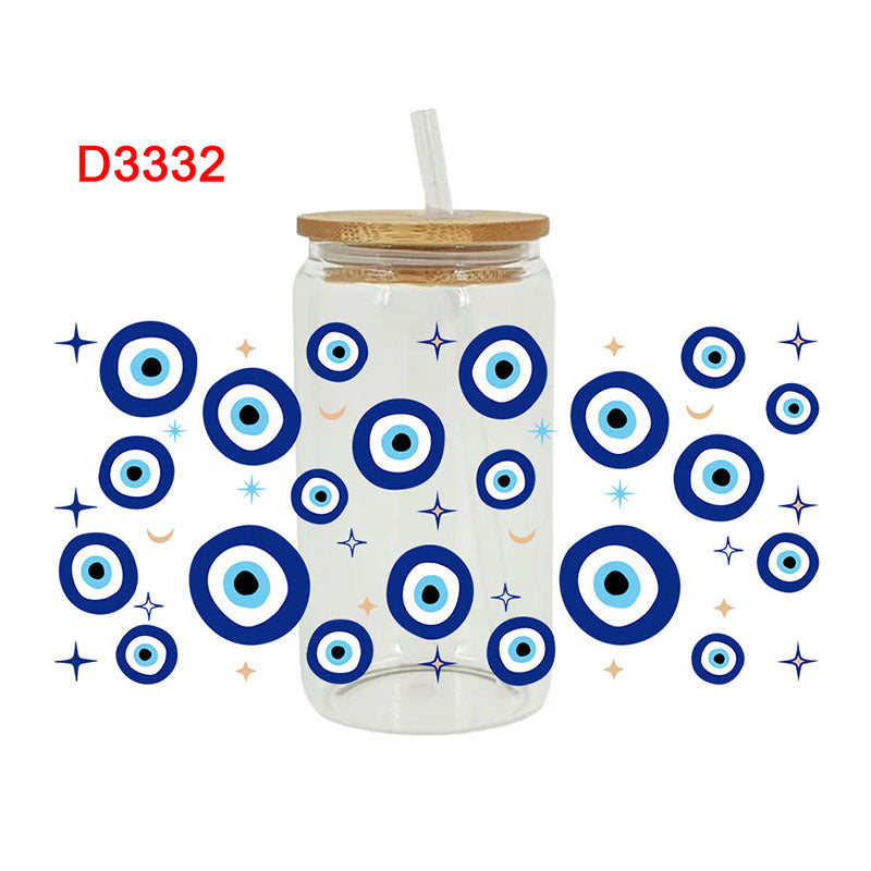 Wholesale 5pcs Cartoon printing heat transfer Cup sticking crystal logo pattern 23 cmX11cm in stock