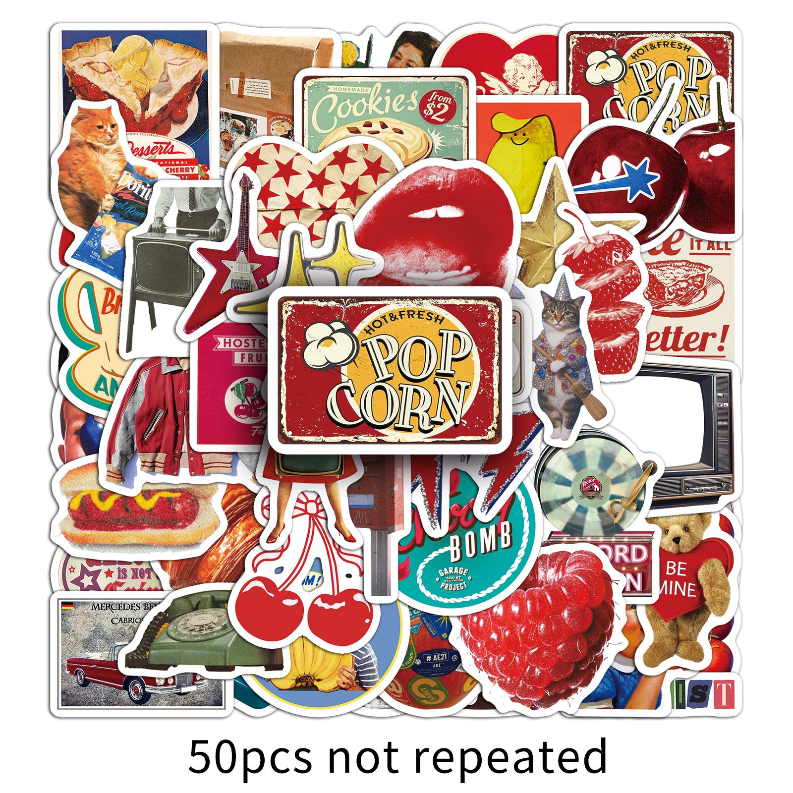 Wholesale 50 Trendy Cool American Retro Graffiti Stickers