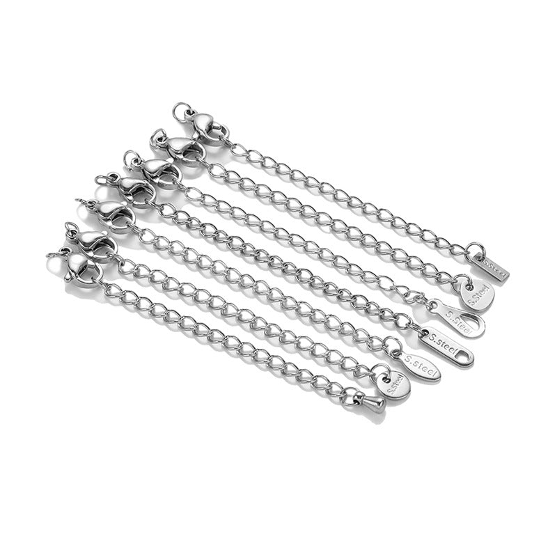 Wholesale 10 PCS/PACK 18K Stainless Steel Lettering Extension Chain