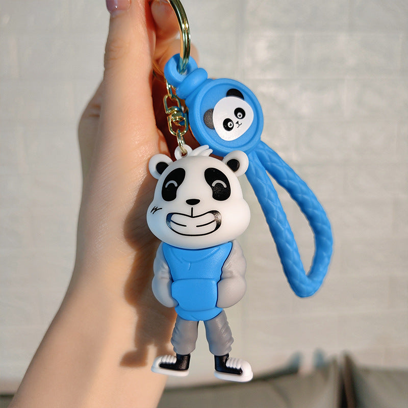 Wholesale Creative PVC National Trend Panda Keychain
