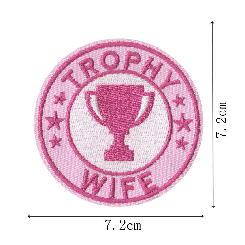 Wholesale Colorful Bar Theme Embroidered Letter Patches 9 Piece Set For Clothing And Towels DIY Craft Supply
