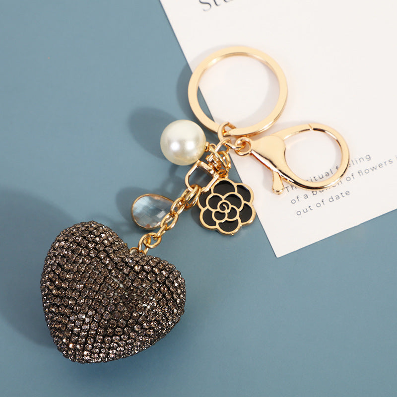 Wholesale Metal Rhinestone Love Keychain