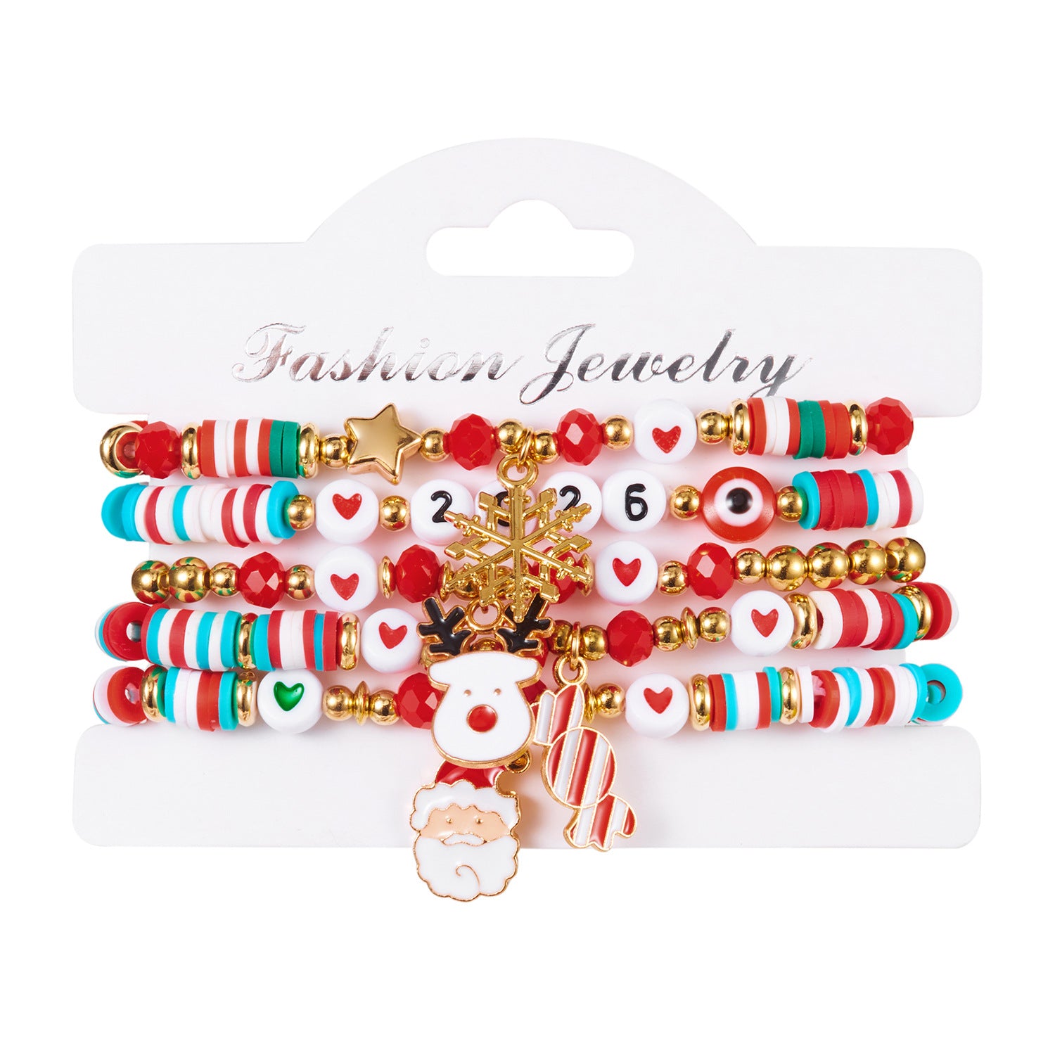 Wholesale Christmas polymer clay crystal Clay Bead bracelet