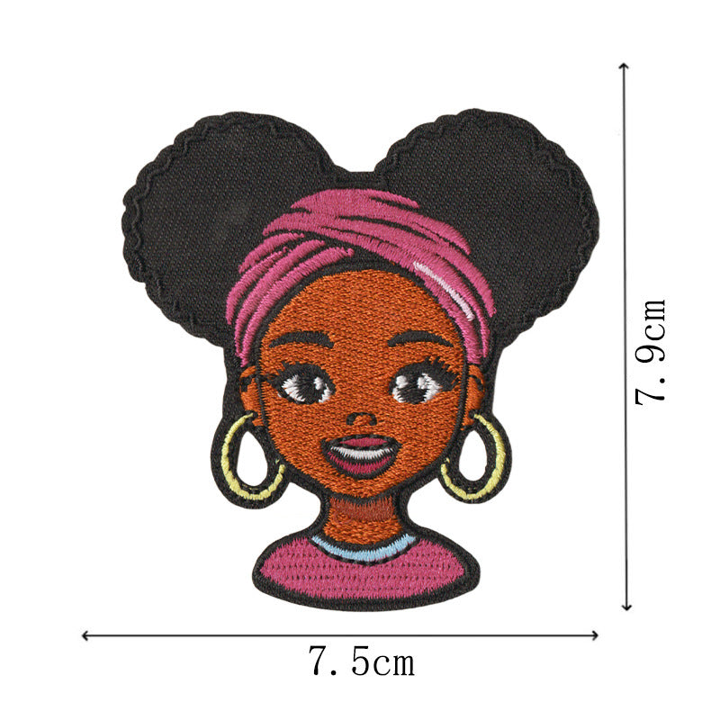 Wholesale Embroidered Patch With Black Independence Day Design Sew On Decorative Badge For Coats Casual Craft Supply For Resale