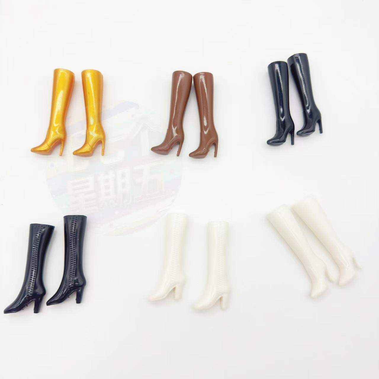 Wholesale Long Skirt Boots Pointed Toe Stiletto Shoes Doll Accessories